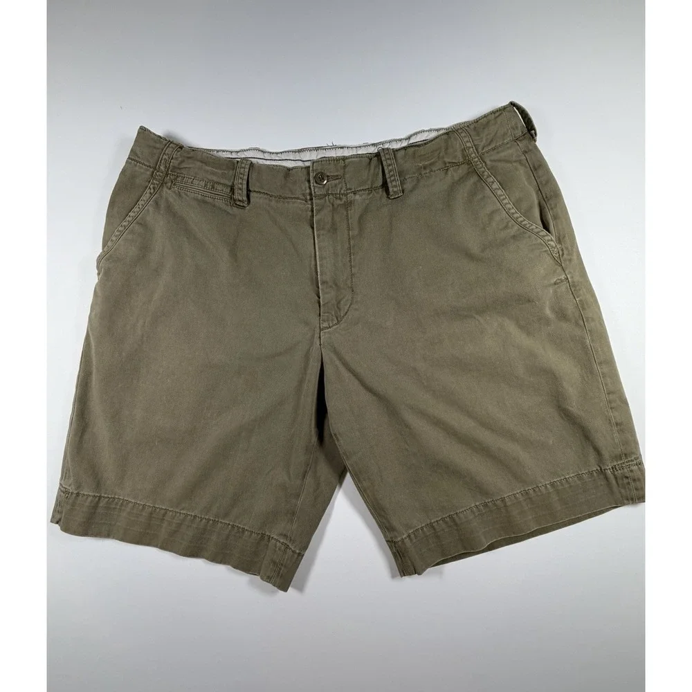 Polo Ralph Lauren Shorts Mens 40 Drawstrings Brown Thick Heavy Flap Pocket